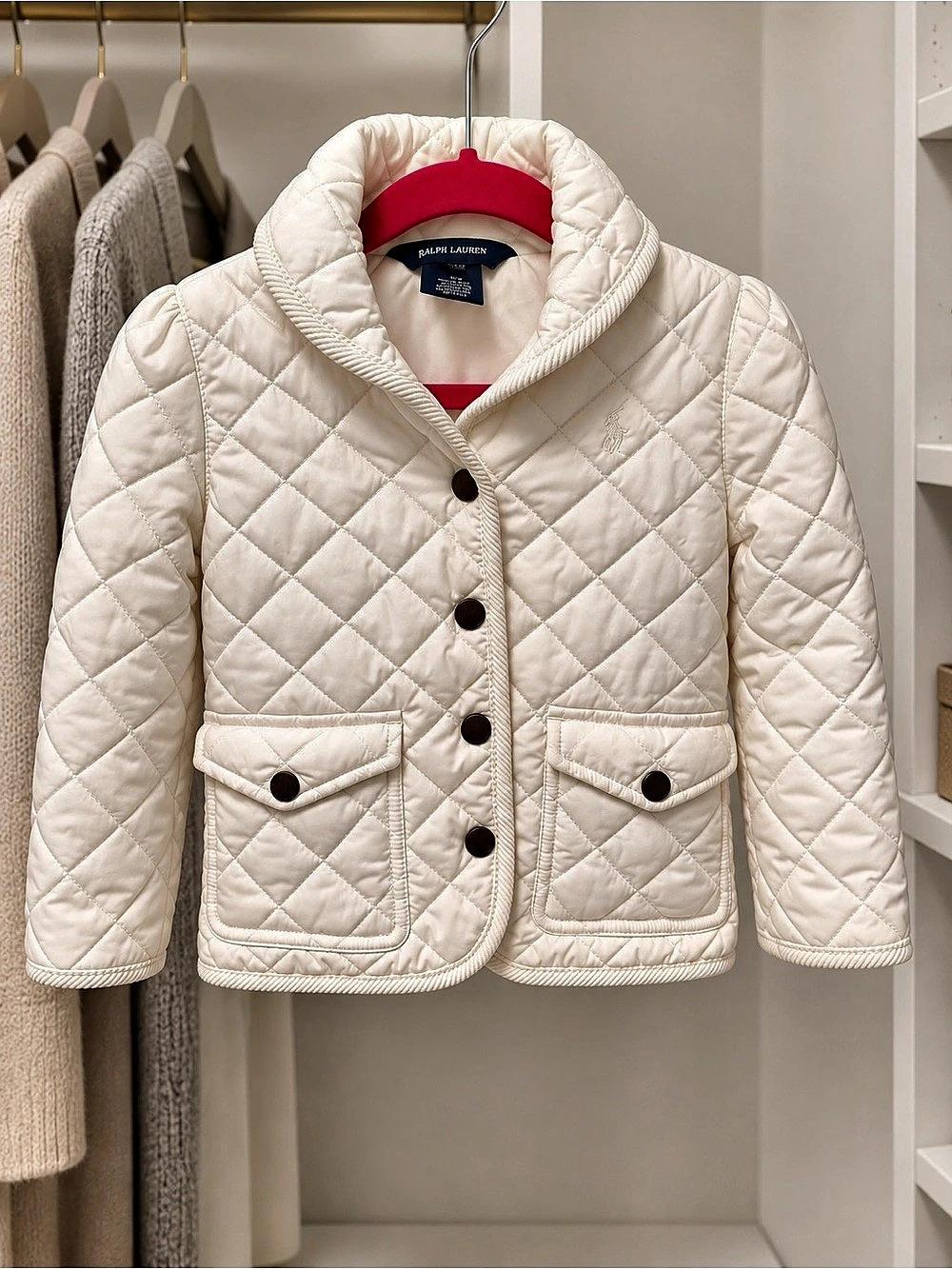 Polo Ralph Lauren Quilted Water-Repellent Barn Jacket Cream